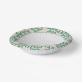 Türkis Pappteller (Gewinkelt)