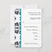 Türkis Pariser Eiffelturm UAWG Wedding Card RSVP Karte (Vorderseite)