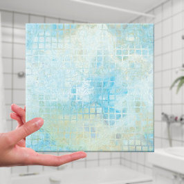 Türkis Pastel Geometrisches Badezimmer Tile Fliese