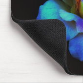 Türkis Pastel Rainbow Rose Mousepad (Ecke)