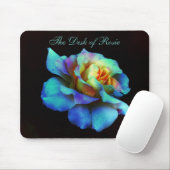 Türkis Pastel Rainbow Rose Mousepad (Mit Mouse)