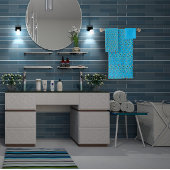 Türkis Pattern Mini-Wildblume Badhandtuch Set