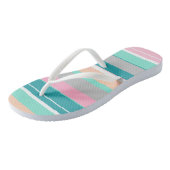Türkis Peach Funky Flip Flops Badesandalen (Schrägansicht)