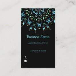 Türkis Pearl Mandala Business Card 2 Visitenkarte