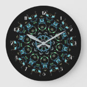 Türkis Pearl Mandala Runde Uhr (Vorderseite)