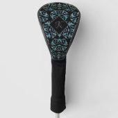 Türkis Pearl Pattern Mit Monogramm Golf Headcover (Vorderseite)