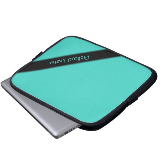 Türkis Personal Laptopschutzhülle (Vorne Knopf)