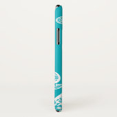 Türkis-Pfau-Blumenpaisley-elegantes stilvolles Case-Mate iPhone Hülle (Hinten/Rechts)