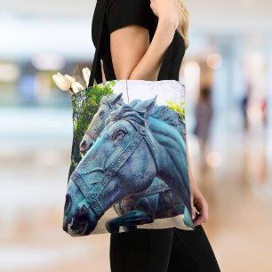 Türkis Pferd Antike Asiatische Statue Fotografie Tasche