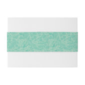 Türkis-Pfingstrosen-Muster Einladungsbanderole (Rückseitenbeispiel)