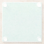 Türkis-Pfingstrosen-Muster Glasuntersetzer (Rückseite)