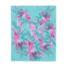 Türkis Pink Abstrakt Hawaiianische Blume