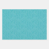 Türkis Pink Abstrakt Hawaiianische Blume Geschenkpapier Set (Vorderseite 2)