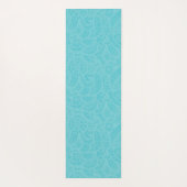 Türkis Pink Abstrakt Hawaiianische Blume Yogamatte (Rückseite)