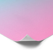 Türkis Pink Ombre Poster (Ecke)