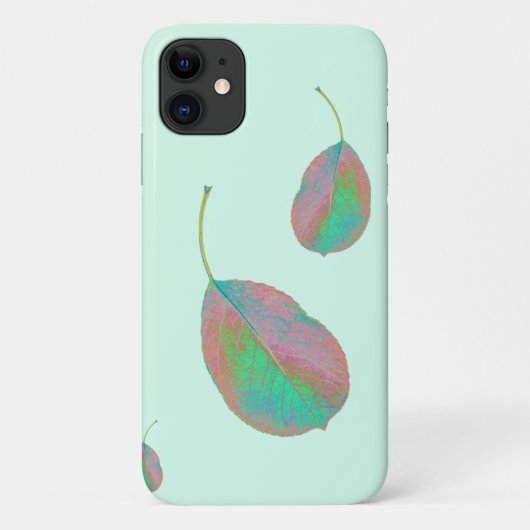 Türkis Pink Pear Tree Leaf iPhone 11 Fall Case-Mate iPhone Hülle (Rückseite)