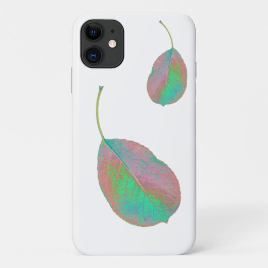 Türkis Pink Pear Tree Leaf iPhone 11 Fall Case-Mate iPhone Hülle (Rückseite)