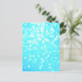 Türkis Pixel Sparkle Postkarte (Stehend Vorderseite)