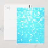 Türkis Pixel Sparkle Postkarte (Vorne/Hinten)