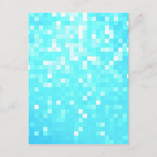 Türkis Pixel Sparkle Postkarte