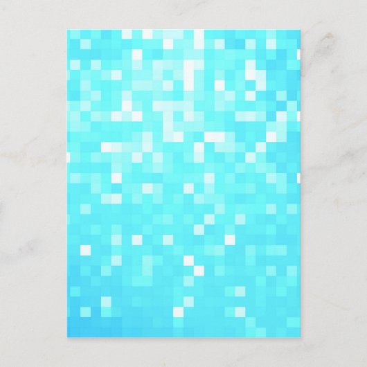 Türkis Pixel Sparkle Postkarte (Vorderseite)