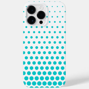 Türkis Polka Dots Modern White Case-Mate iPhone 14 Pro Max Hülle