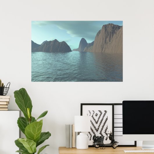 Türkis Poster (Heimbüro)