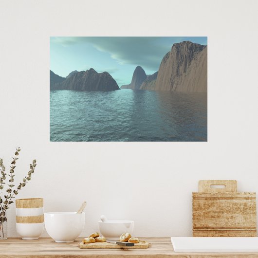 Türkis Poster (Küche)