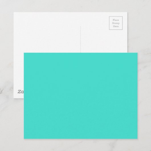 Türkis Postkarte (Vorne/Hinten)