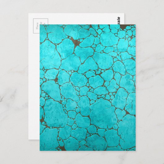 Türkis Postkarte (Vorne/Hinten)