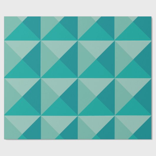 Türkis Pyramids Geschenkpapier (Flach)