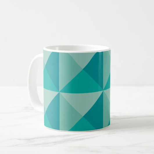 Türkis Pyramids Kaffeetasse (Vorderseite Links)