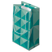 Türkis Pyramids Kleine Geschenktüte (Rückseite Schrägansicht)