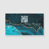 Türkis - QR-Code für Aquamarine und Gold-Agate Magnetkarte (Vorderseite)