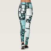 Türkis-Quadrat-Leggings Leggings (Rückseite)