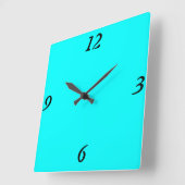 Türkis Quadratische Wanduhr (Winkel)