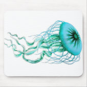 Türkis-Quallen nautisch/Strand-Mausunterlage Mousepad (Vorne)
