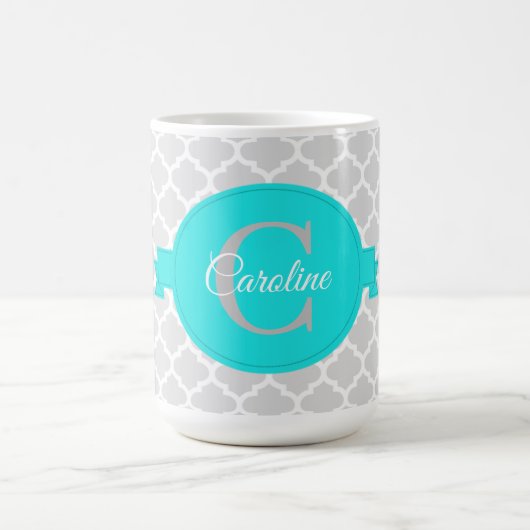 Türkis Quartieren Personalisiert Kaffee Tasse (Mittel)