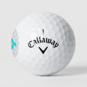 Türkis Quatrefolie Personalisierte Golfbälle (Logo)