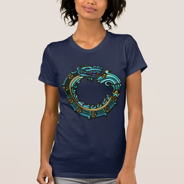 Türkis Quetzalcoatl T-Shirt (Vorderseite)