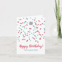 Türkis Red Confetti SVG Happy Birthday Logo