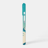 Türkis Retro-Gipfel iPhone 16 Hülle (Linke Seite)