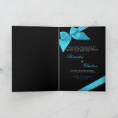 Türkis Ribbon Hochzeitsankündigung Einladung (Innenseite)