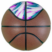 Türkis Rosa Gefärbte Krawatte Swirl Basketball (Rechts)