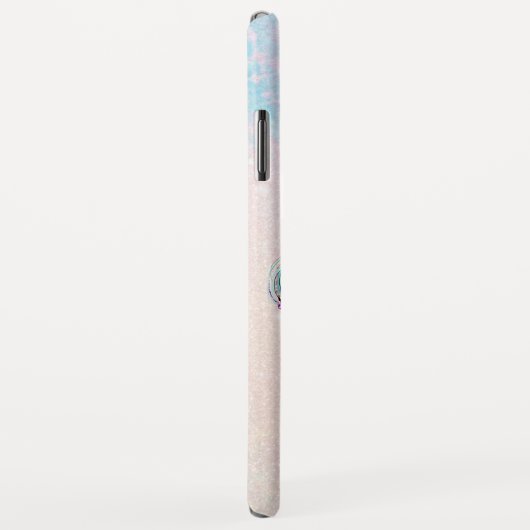 *~* Türkis-Rosa-GoldGlitzer-Meerjungfrau Case-Mate iPhone Hülle (Hinten/Rechts)