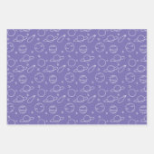 Türkis rosa Lila weiße Raumplaner Geschenkpapier Set (Vorderseite 2)