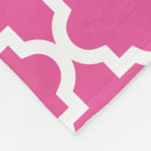 Türkis-Rosa-Monogramm | Fleece Blanket (Ecke)