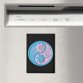 Türkis & Rosa Yin Yang Magnet (In Situ (Geschirrspüler))