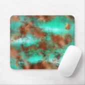 Türkis Rost Abstrakt Mousepad (Mit Mouse)