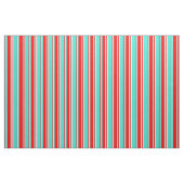 Türkis, Rot und Beige farbige Linien Stoff (Fat Quarter (45,7 x 55,9 cm))